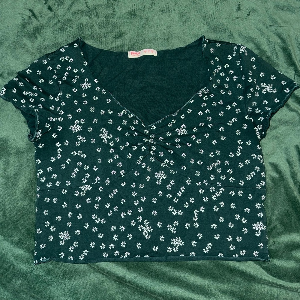 ROMWE Floral Crop-Top